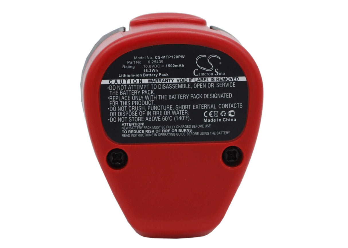 10.8V, Li-ion, 1500mAh, Power Tools battery fits Metabo, 6.25439, Powerimpact 12, Powerled 12, 16.2Wh Power Tools Cameron Sino Technology Limited (Power Tools)