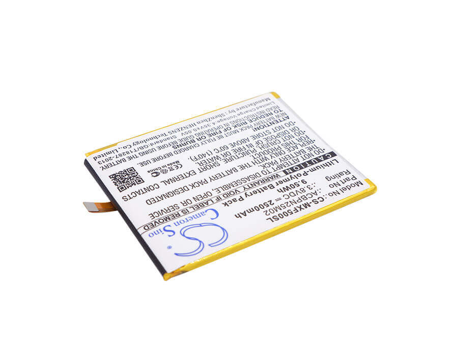 3,8V, Li-Polymer, 2500mAh, batterie de smartphone compatible avec Micromax, Acbpn25m02, Canvas Fire 5, Canvas Fire 5 Dual Sim, 9,5Wh Mobile, SmartPhone Cameron Sino Technology Limited (Suspendu)