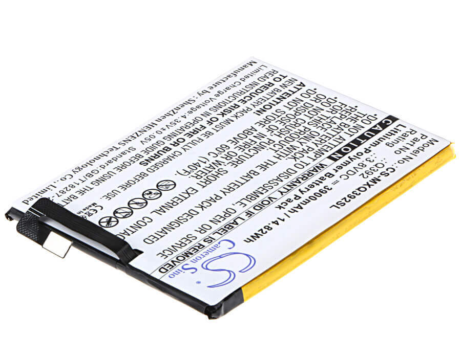 3.8V, Li-Polymer, 3900mAh, SmartPhone battery fits Micromax, Q392, Canvas Juice 3, Q392, 14.82Wh Mobile, SmartPhone Cameron Sino Technology Limited (Smartphone)
