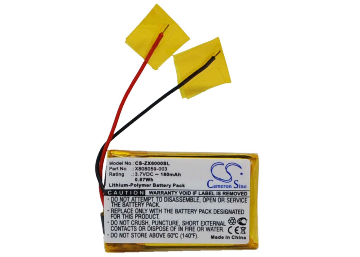 3.7V, Li-Polymer, 180mAh, Headset battery fits Siemens, Sennheiser, Microsoft, Ahb392128ps-01, Lifechat Zx-6000, 0.67Wh Wireless Headset Cameron Sino Technology Limited