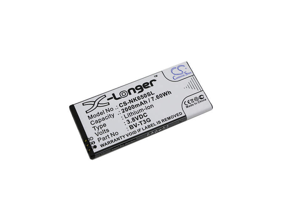3.8V, Li-ion, 2000mAh, SmartPhone battery fits Microsoft, Nokia, Bv-t3g, Lumia 650, Rm-1154, 7.6Wh Mobile, SmartPhone Cameron Sino Technology Limited (Smartphone)