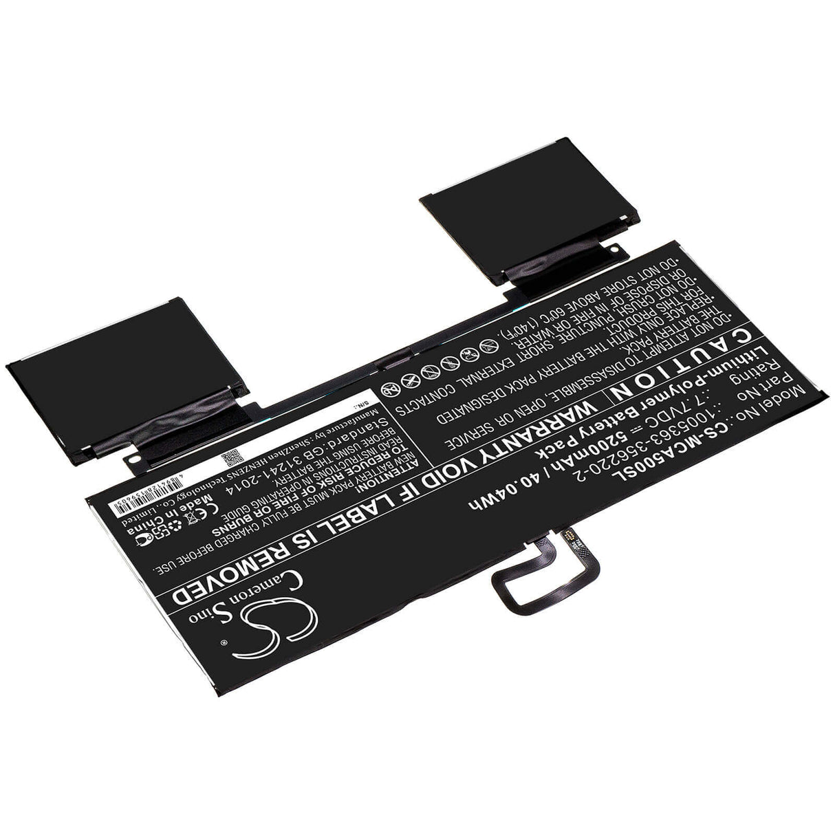 Battery For Microsoft, Surface A50 7.7v, 5200mah - 40.04wh Batteries for Electronics Cameron Sino Technology Limited (Suspended)