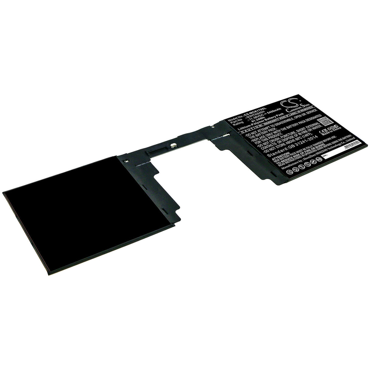 11.36V, Li-Polymer, 5400mAh, Tablet battery fits Microsoft, G3hta040h, g3hta063h, Surface Book 2nd 15" 1793 Keyb, 61.34Wh Tablet Cameron Sino Technology Limited