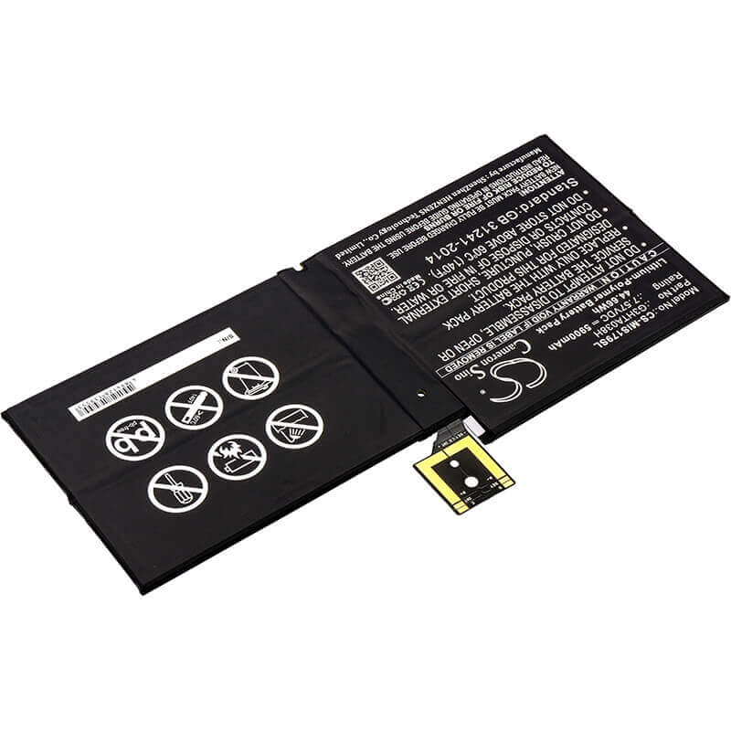 7.57V, Li-Polymer, 5900mAh, Tablet battery fits Microsoft, Dynm02, Surface Pro 5, Surface Pro 5 1796, 44.66Wh Tablet Cameron Sino Technology Limited