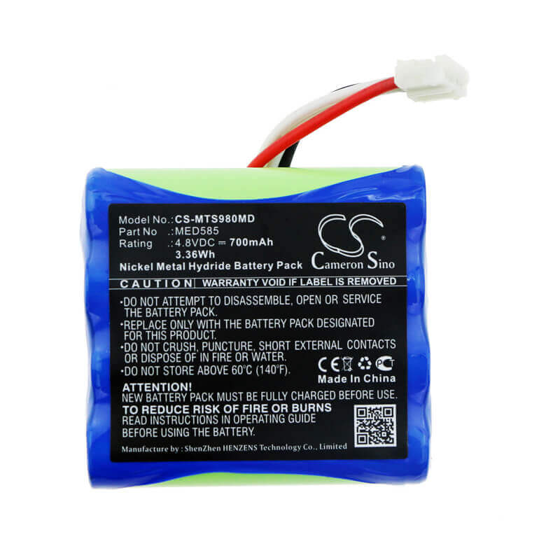4.8V, Ni-MH, 700mAh, Batterie médicale compatible avec Microtac, Thoughttech, Med585, Infinity Sa9800, 3.36Wh Médical Cameron Sino Technology Limited (Médical)