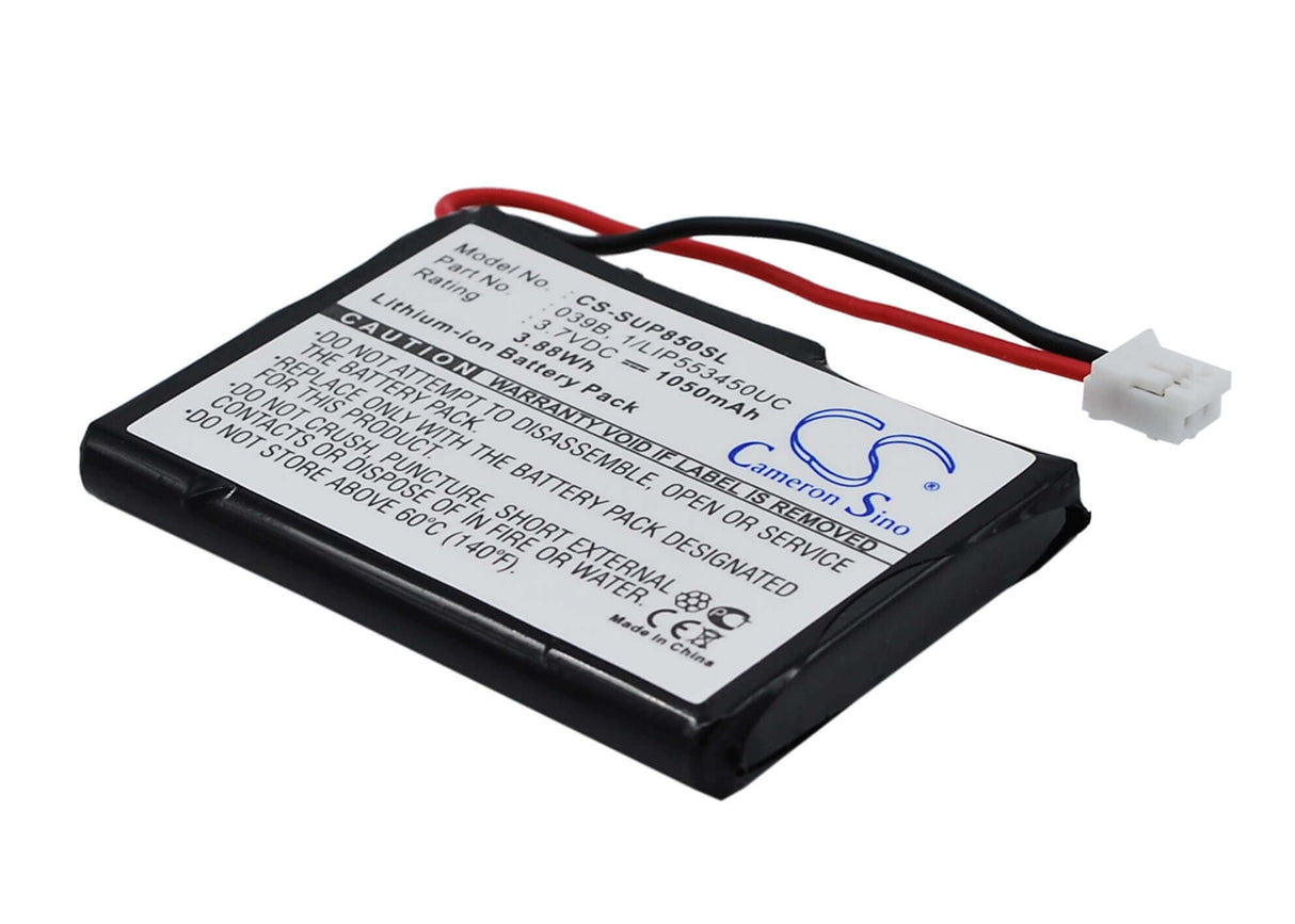 3,7V, Li-ion, 1050mAh, batterie GPS s'adapte à Microtracker, Sureshotgps, 01-065-0624-0, 01-065-0625-0, 3,89Wh GPS, Navigator Cameron Sino Technology Limited