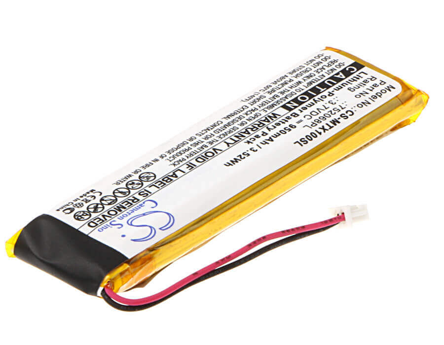 3.7V, Li-Polymer, 950mAh, Headset battery fits Midland, 752068pl, Btfm, Btnext, 3.52Wh Wireless Headset Cameron Sino Technology Limited