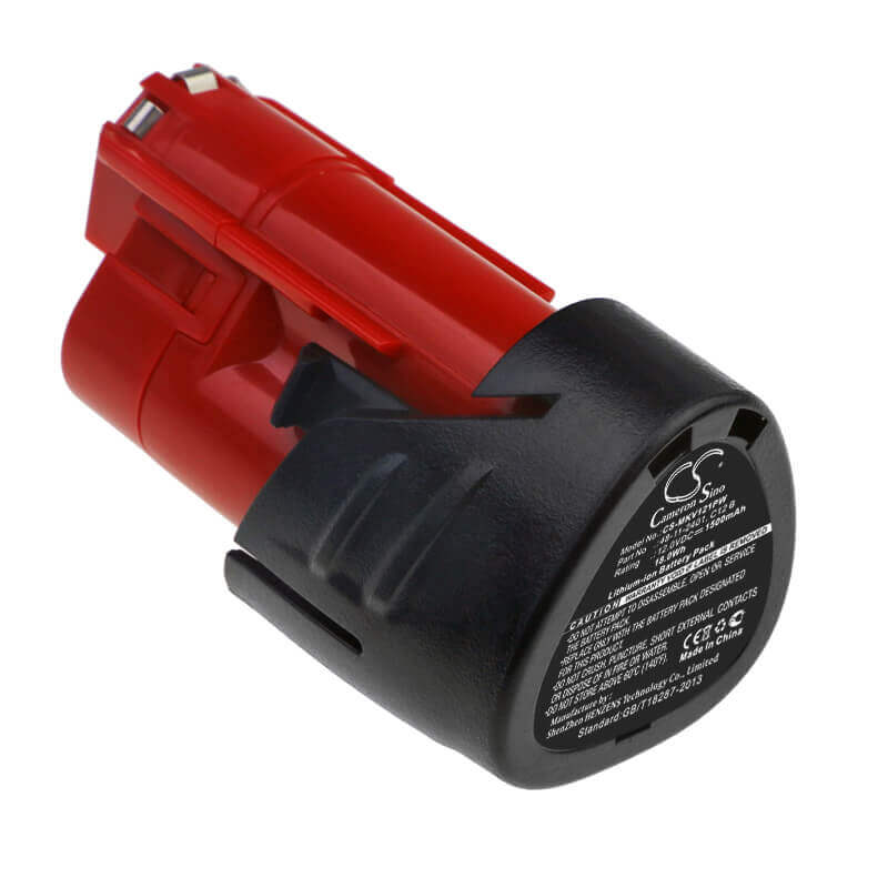 12.0V, Li-ion, 1500mAh, batterie pour outils électriques compatible avec Milwaukee, 48112401, 2207-20, 2207-21, 18Wh Power Tools Cameron Sino Technology Limited (Outils électriques)