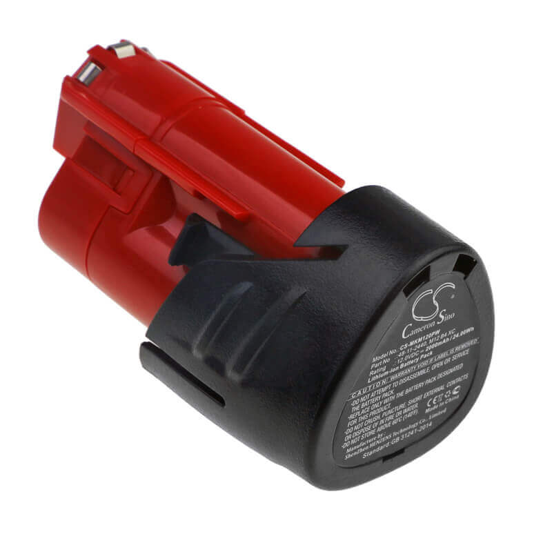 12.0V, Li-ion, 2000mAh, batterie d'outils électriques compatible avec Milwaukee, (V1), 48112402, C12 Fm, C12 Hz, 24Wh Outils électriques Cameron Sino Technology Limited (Outils électriques)