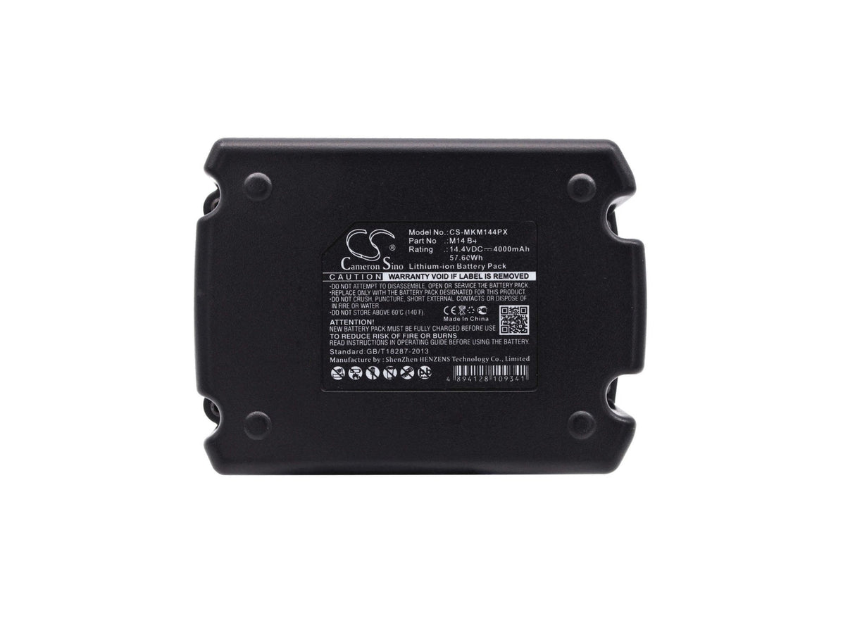14.4V, Li-ion, 4000mAh, Power Tools battery fits Milwaukee, M14 B4, C14 Dd, C14 Pd, 57.6Wh Power Tools Cameron Sino Technology Limited (Suspended)