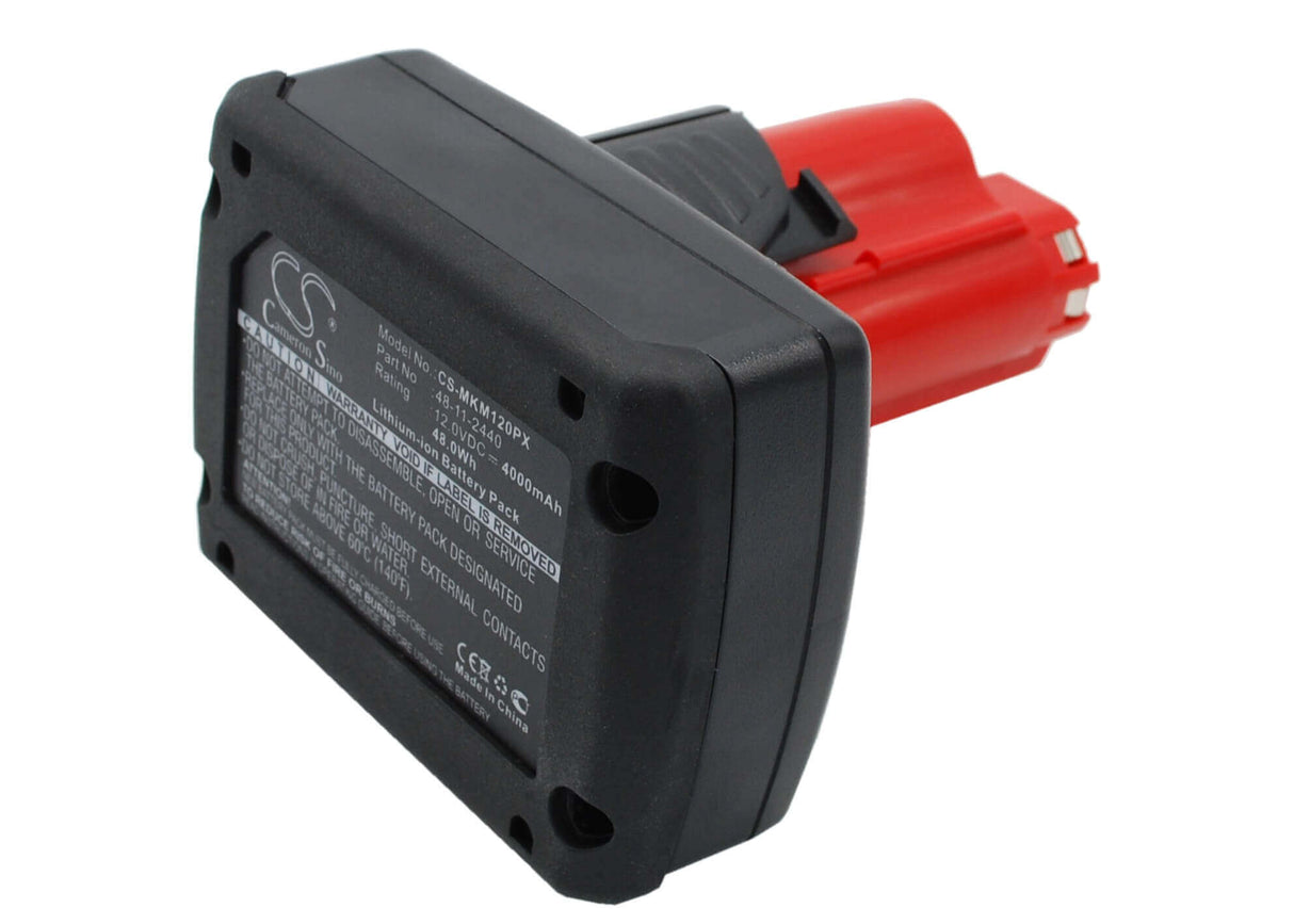 12.0V, Li-ion, 4000mAh, batterie pour outils électriques compatible avec Milwaukee, 48112402, C12 Fm, C12 Hz, 48Wh Power Tools Cameron Sino Technology Limited (Outils électriques)