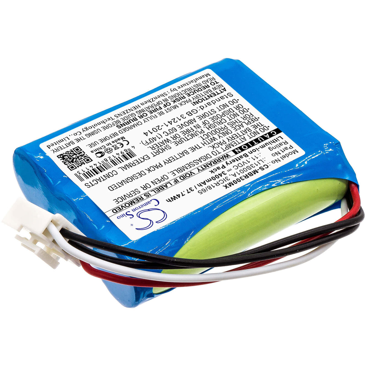 11.1V, Li-ion, 3400mAh, Medical battery fits Mindray, 022-000122-00, Beneheart R3, Beneheart R3 Ekg, 37.74Wh Medical Cameron Sino Technology Limited (Medical)
