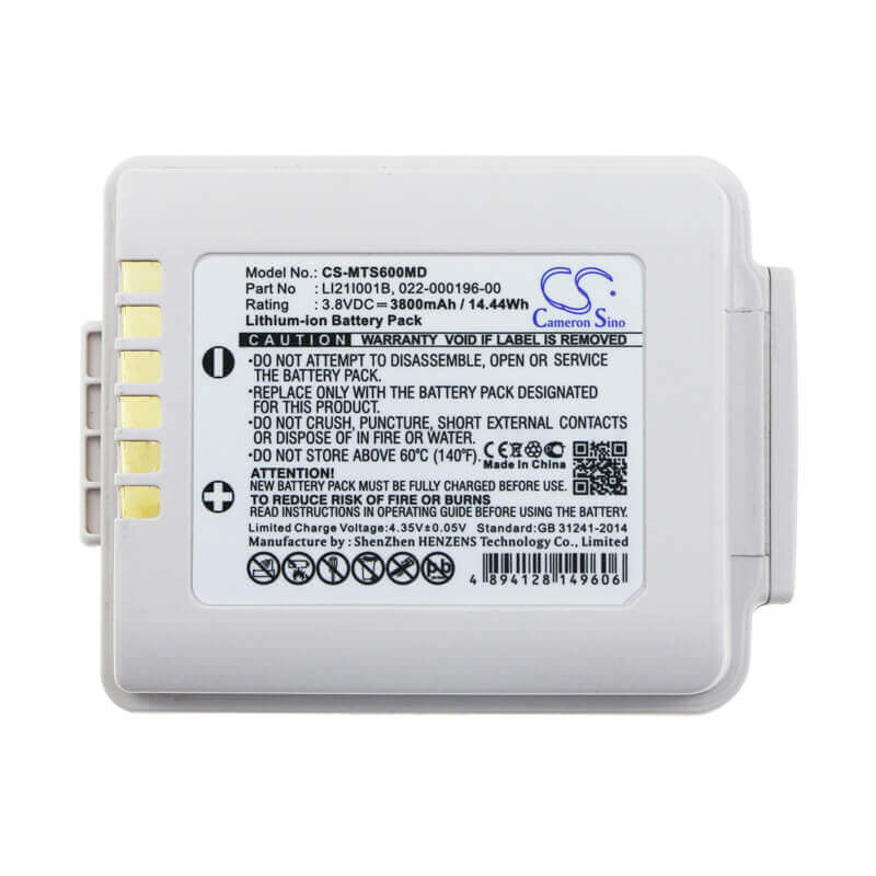 3.8V, Li-ion, 3800mAh, Medical battery fits Mindray, 022-000196-00, Benevision Td60, Benevision Tms60, 14.44Wh Medical Cameron Sino Technology Limited (Medical)