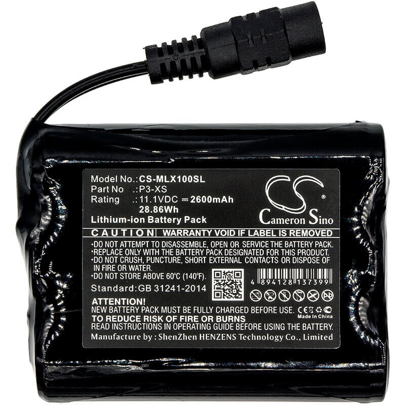 11.1V, Li-ion, 2600mAh, Equipment battery fits Minelab, P3-xs, Sovereign XS, 28.86Wh Equipment, Survey, Test Cameron Sino Technology Limited