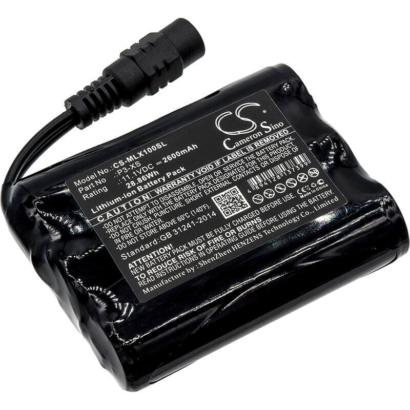 11.1V, Li-ion, 2600mAh, Equipment battery fits Minelab, P3-xs, Sovereign XS, 28.86Wh Equipment, Survey, Test Cameron Sino Technology Limited