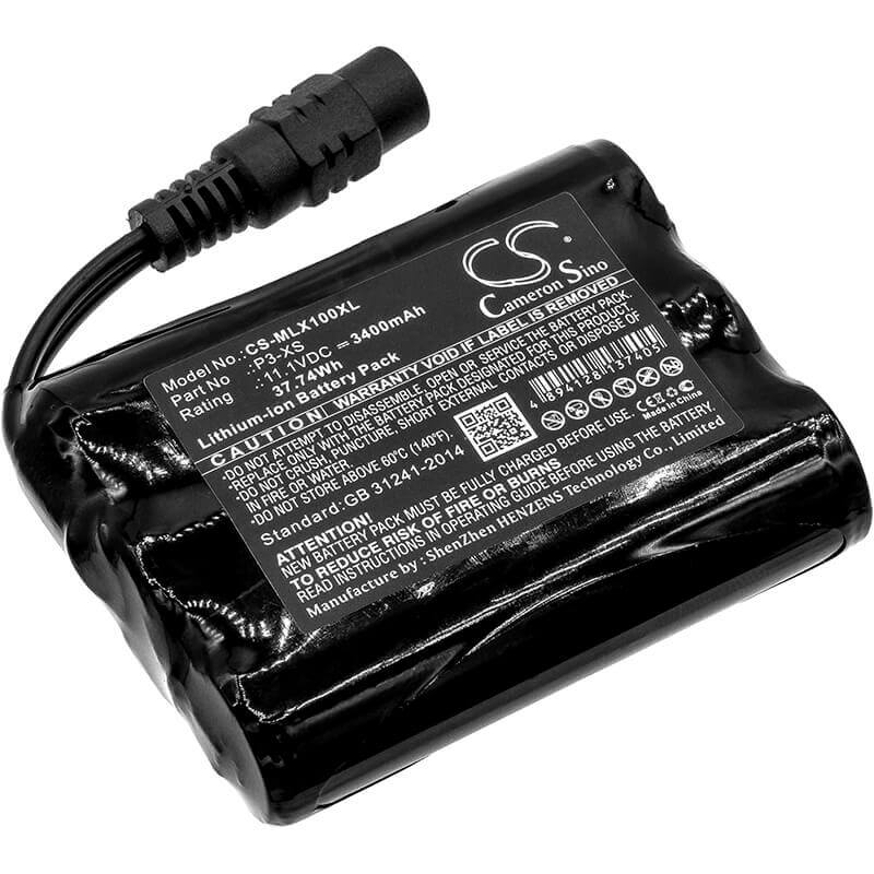 11.1V, Li-ion, 3400mAh, Equipment battery fits Minelab, P3-xs, Sovereign XS, 37.74Wh Equipment, Survey, Test Cameron Sino Technology Limited