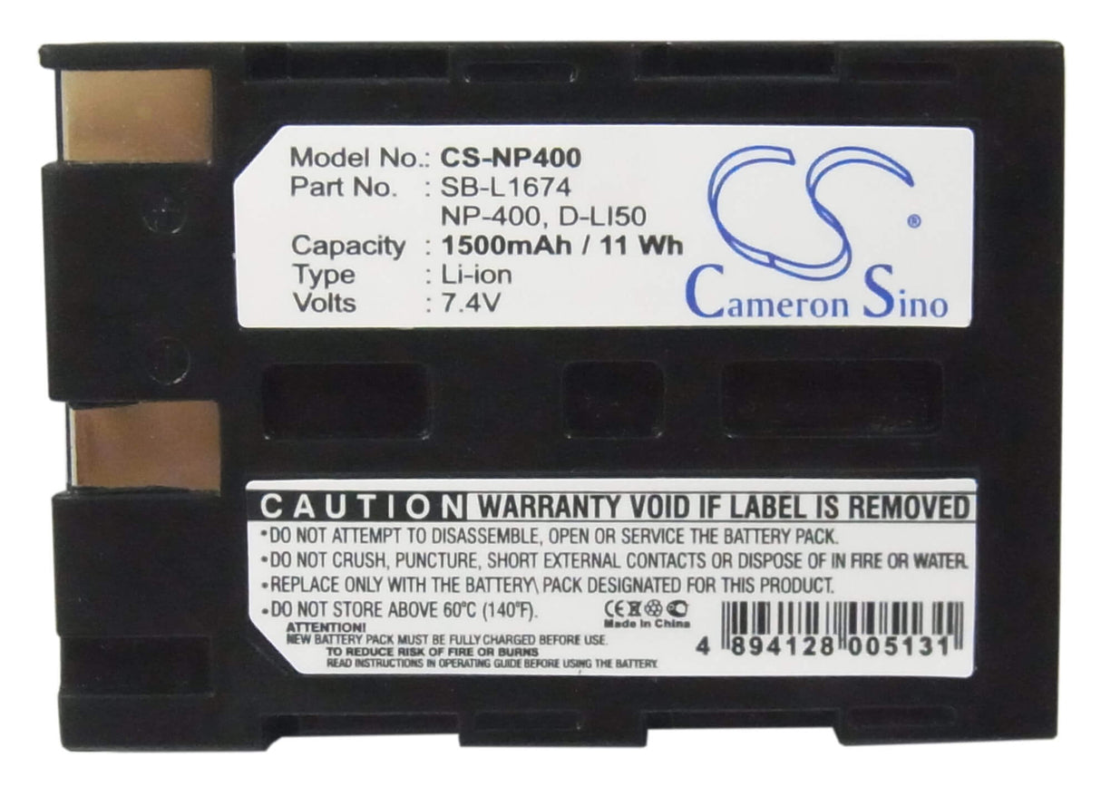 Camera Battery For Minolta Minolta A Sweet Digital, 7.4v, 1500mah - 11.10wh Camera Cameron Sino Technology Limited (Camera)