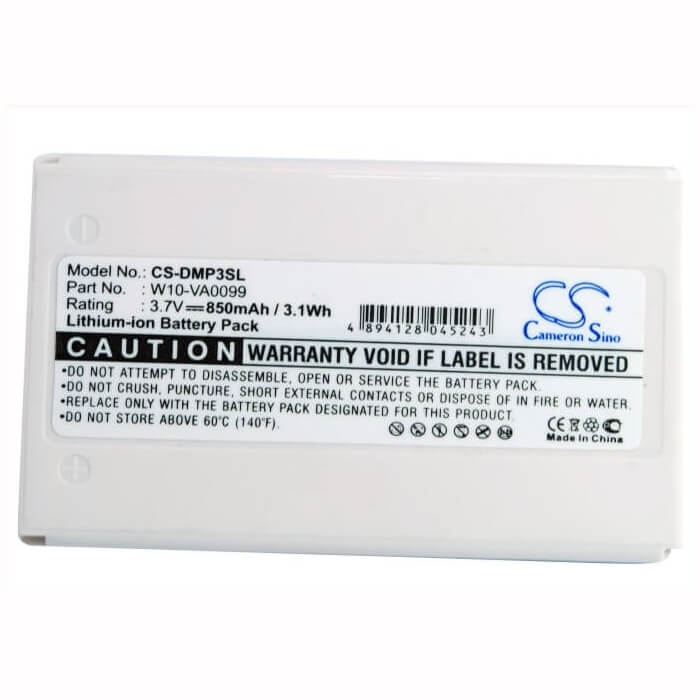 3.7V, Li-ion, 850mAh, Media Player battery fits Minon, W10-va0099, Dmp-3, 3.15Wh Media Player Cameron Sino Technology Limited
