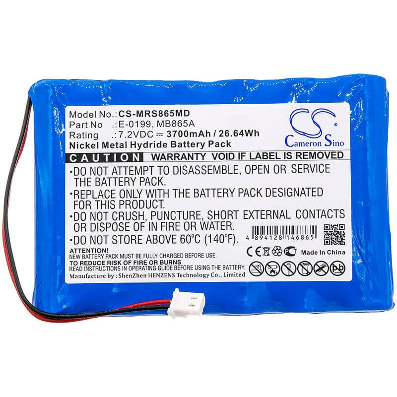 7.2V, Ni-MH, 3700mAh, Batterie médicale compatible avec Mir, E-0199, A23-oj, Mir045, 26.64Wh Cameron Sino Technology Limited (Médical)