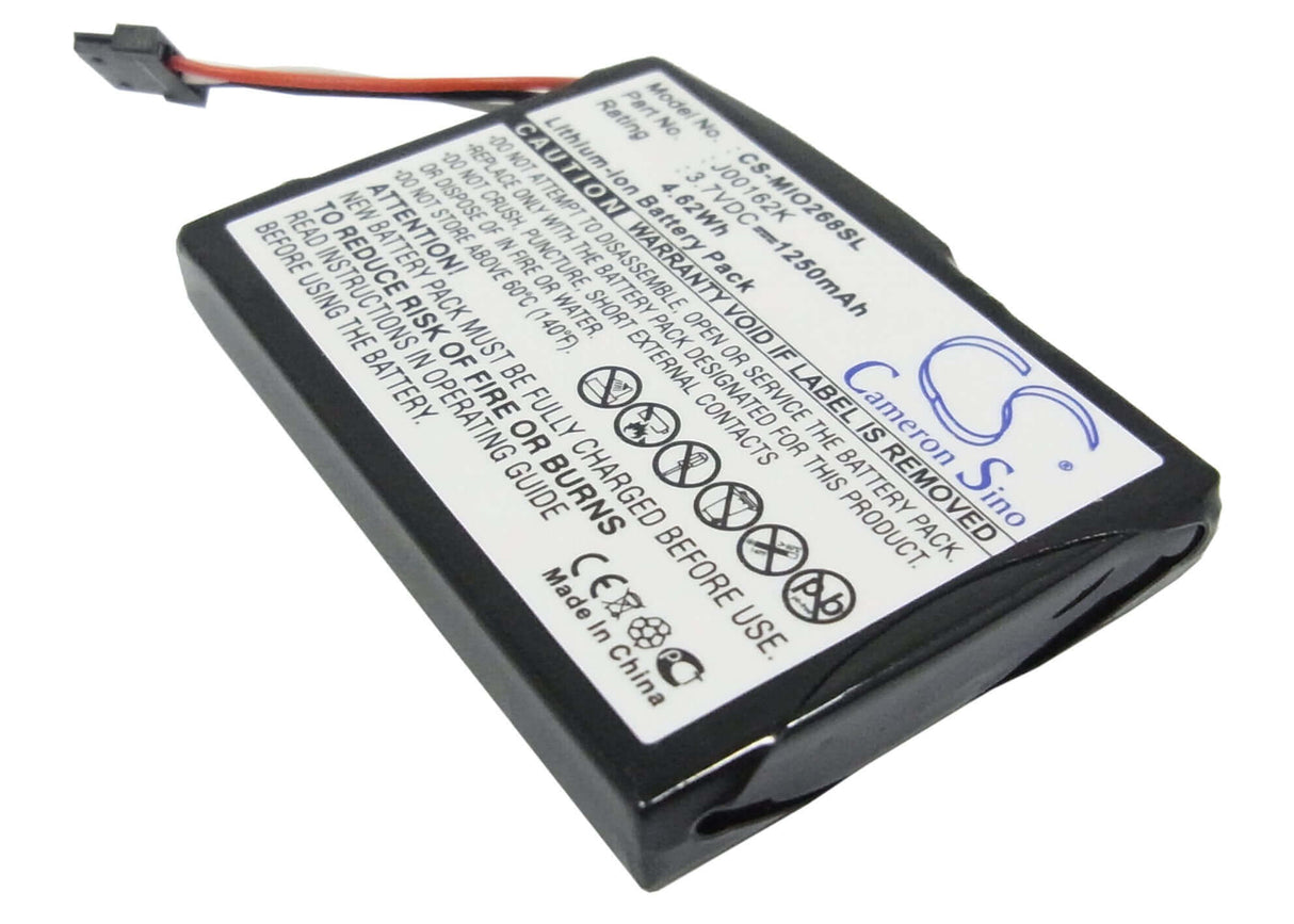 3,7V, Li-ion, 1250mAh, batterie GPS compatible avec Mitac, Mio 138, Mio 268, 4,63Wh GPS, Navigator Cameron Sino Technology Limited