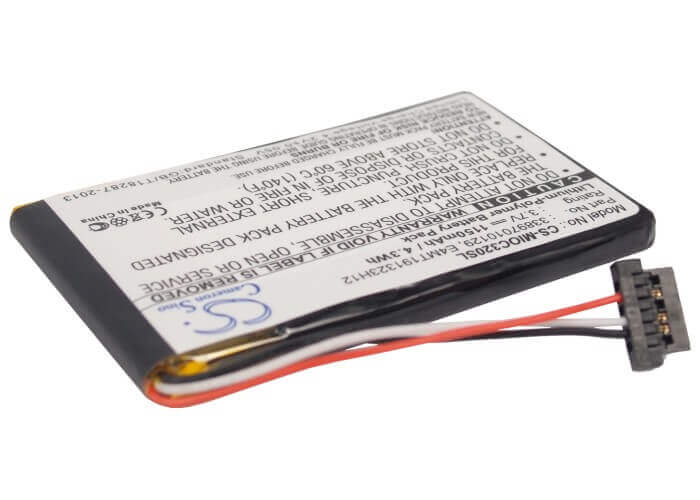 3.7V, Li-Polymer, 1150mAh, GPS battery fits Mitac, 33897010129, Mio C320, Mio C320b, 4.26Wh GPS, Navigator Cameron Sino Technology Limited