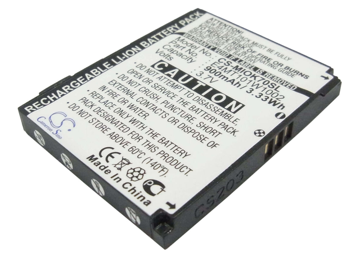 3.7V, Li-ion, 900mAh, SmartPhone battery fits Mitac, 338937010173, Mio Explora K70, Mio Explora K75, 3.33Wh Mobile, SmartPhone Cameron Sino Technology Limited (Suspended)