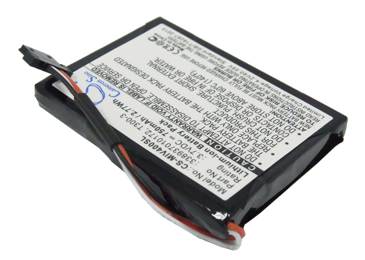 3.7V, Li-ion, 750mAh, batterie GPS compatible avec Mitac, 338937010172, M1100, Mio 4190, 2.78Wh GPS, Navigator Cameron Sino Technology Limited
