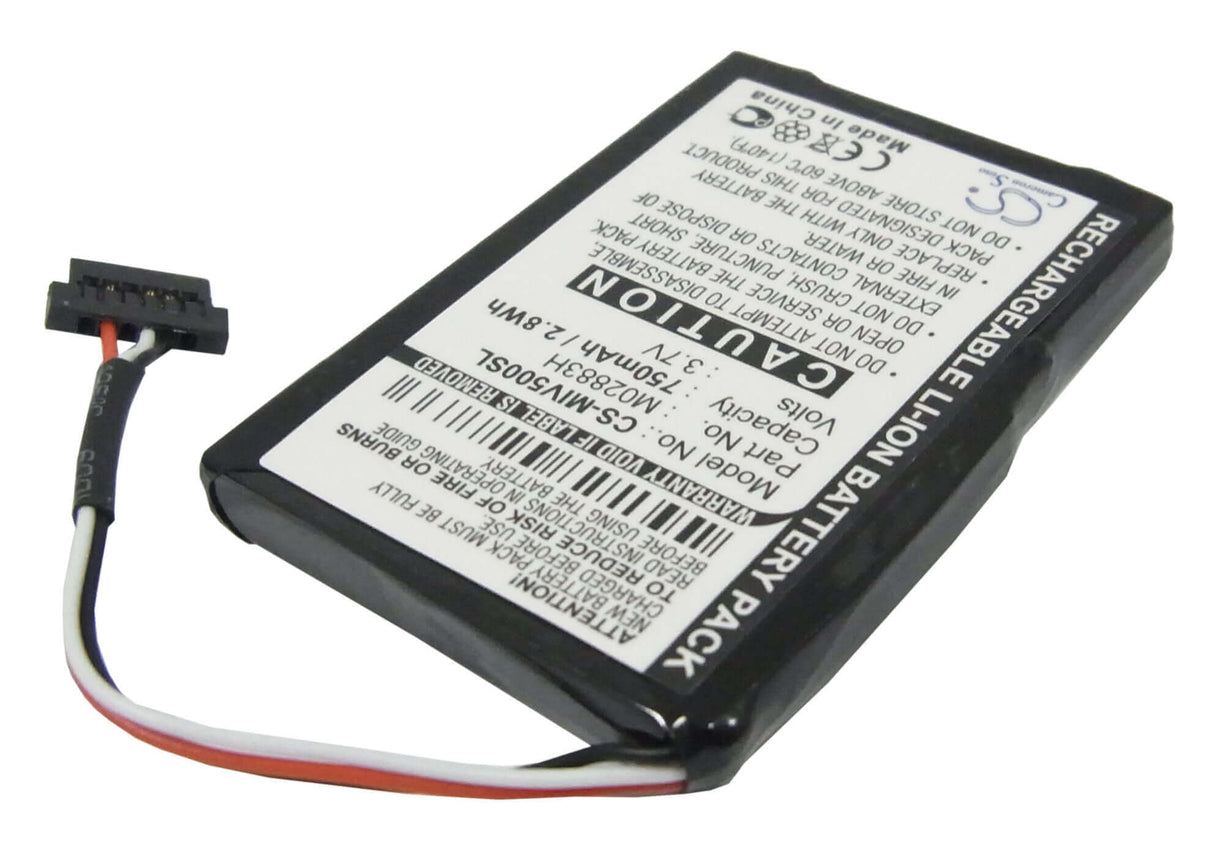 3,7V, Li-ion, 750mAh, batterie GPS compatible avec Mitac, 338040000014, Mio Moov 500, Mio Moov 510, 2,78Wh GPS, Navigator Cameron Sino Technology Limited