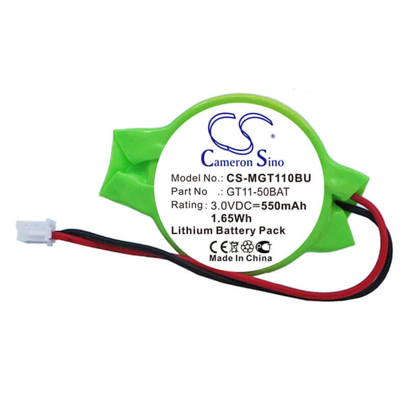 3,0V, Lithium, 550mAh, CMOS / batterie de secours compatible avec Mitsubishi, Fx3u-32bl, terminaux d'affichage de la série GOT 1000, terminaux graphiques GT10, 1,65Wh CMOS / BackUp Cameron Sino Technology Limited
