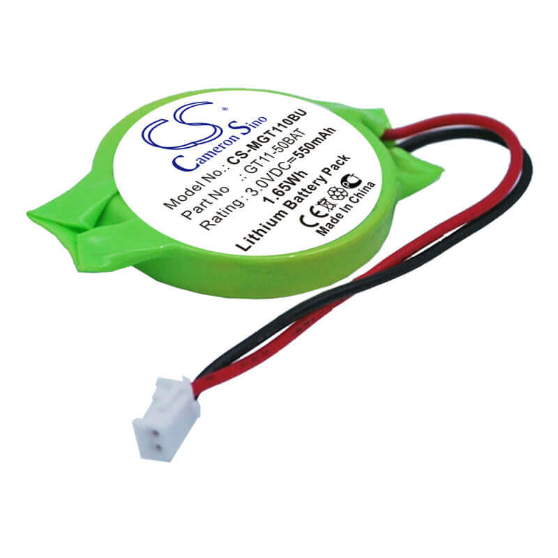 3,0V, Lithium, 550mAh, CMOS / batterie de secours compatible avec Mitsubishi, Fx3u-32bl, terminaux d'affichage de la série GOT 1000, terminaux graphiques GT10, 1,65Wh CMOS / BackUp Cameron Sino Technology Limited