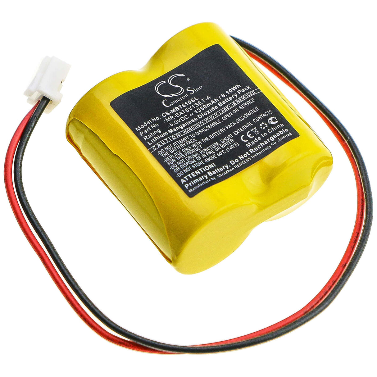 PLC Battery for Mitsubishi, Mr-bat6v1set-a 6v, 1350mah - 8.10wh PLC Cameron Sino Technology Limited