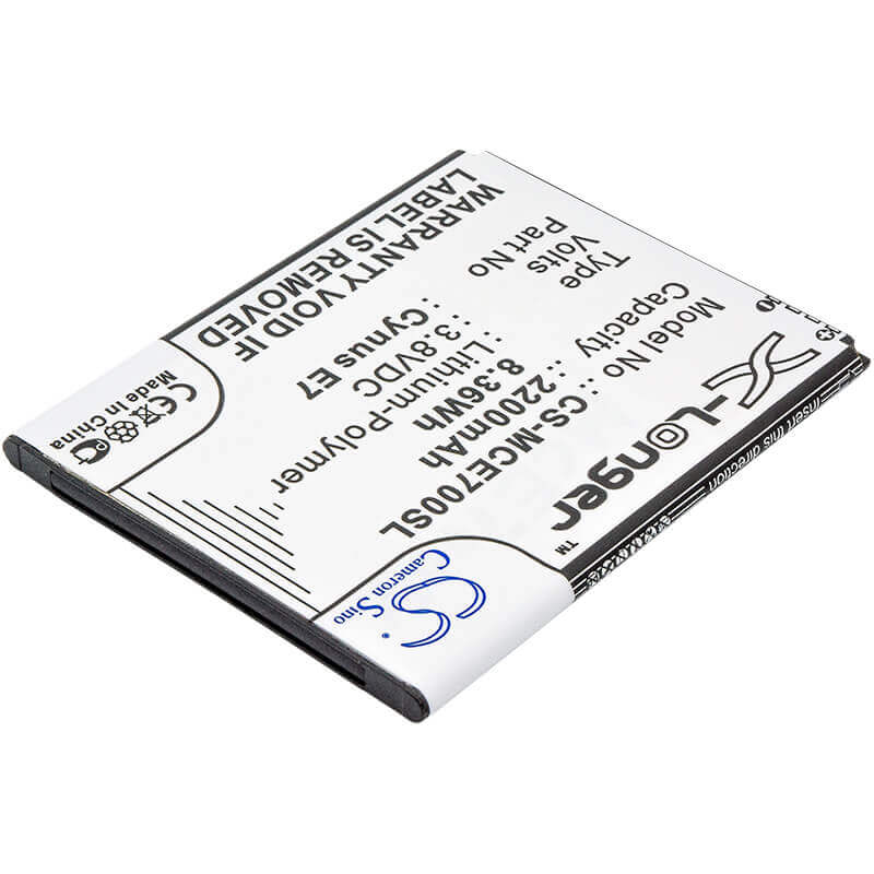 3,8V, Li-Polymère, 2200mAh, batterie de smartphone compatible avec Mobistel, Cynus E7, Cynus E7, 8,36Wh Mobile, Smartphone Cameron Sino Technology Limited (Smartphone)