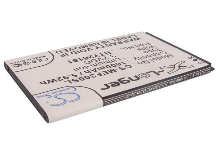 3.7V, Li-ion, 1600mAh, SmartPhone battery fits Mobistel, Bty26181, Cynus F3, Mt-7511, 5.92Wh Mobile, SmartPhone Cameron Sino Technology Limited (Smartphone)