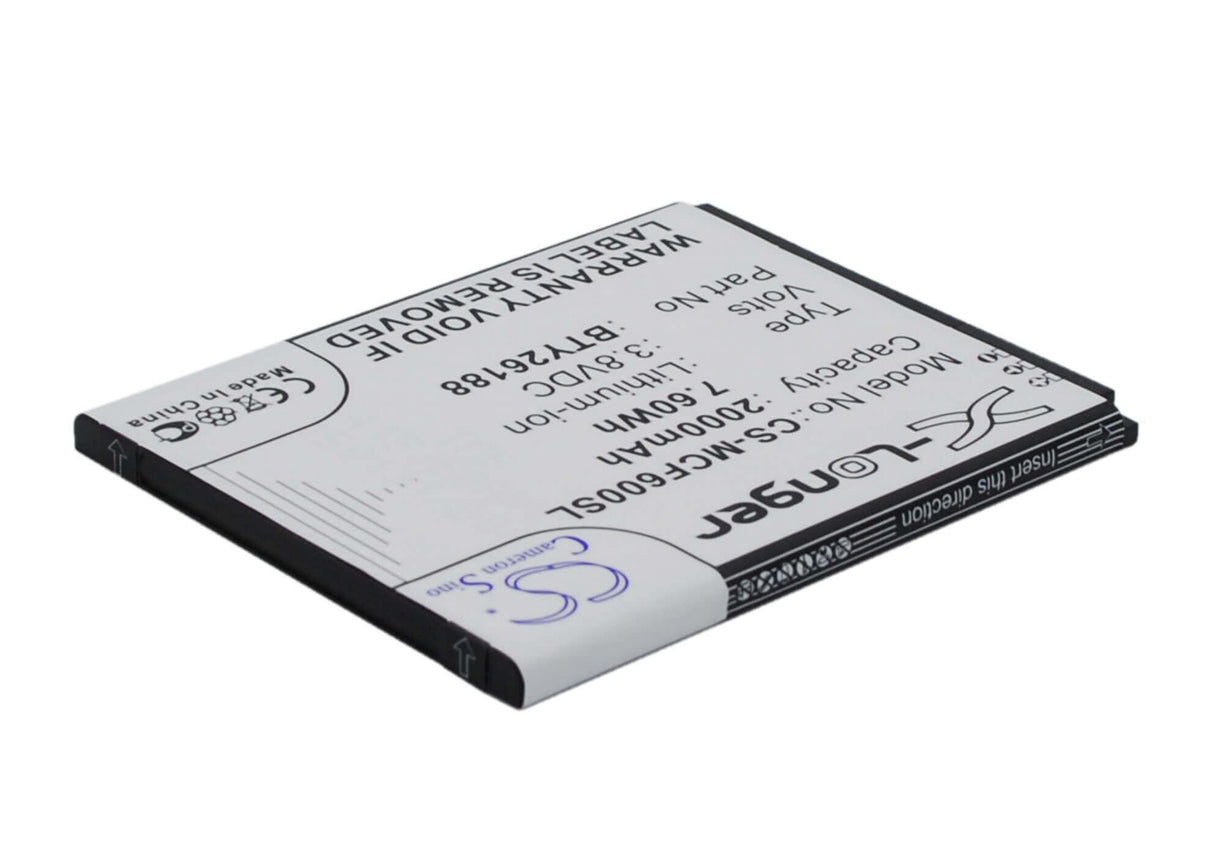 3.8V, Li-ion, 2000mAh, SmartPhone battery fits Posh, Mobistel, B01-e500, Cynus F6, 7.6Wh Mobile, SmartPhone Cameron Sino Technology Limited (Smartphone)