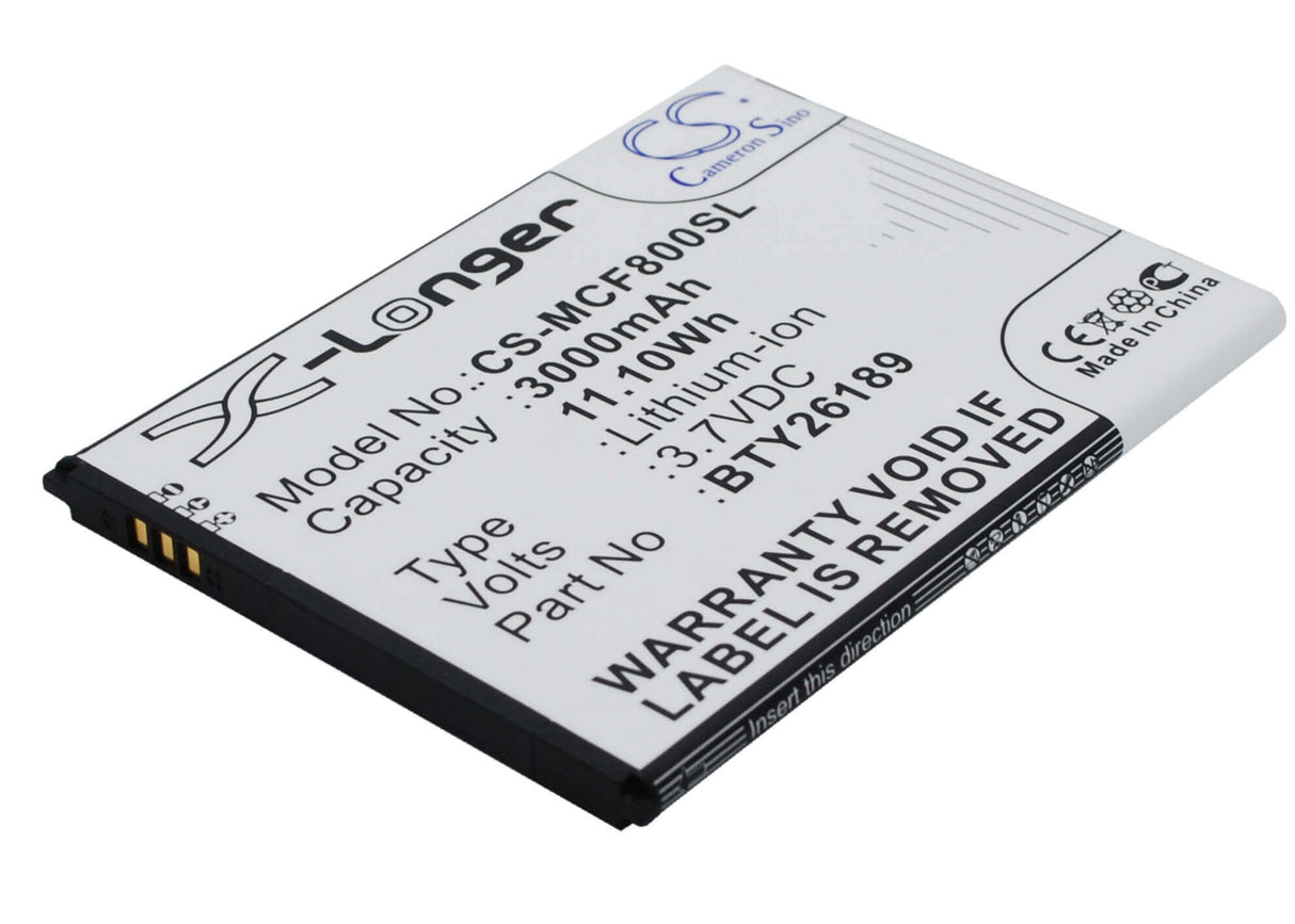 3.7V, Li-ion, 3000mAh, SmartPhone battery fits Mobistel, Bty26189, Cynus F8, 11.1Wh Mobile, SmartPhone Cameron Sino Technology Limited (Smartphone)