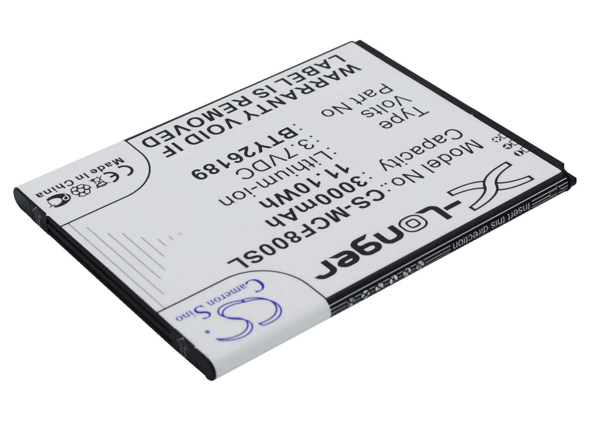 3.7V, Li-ion, 3000mAh, SmartPhone battery fits Mobistel, Bty26189, Cynus F8, 11.1Wh Mobile, SmartPhone Cameron Sino Technology Limited (Smartphone)