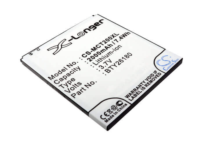 3.7V, Li-ion, 2000mAh, SmartPhone battery fits Brondi, Mobistel, Bty26180, Gladiator, Gladiator 1, 7.4Wh Mobile, SmartPhone Cameron Sino Technology Limited (Smartphone)