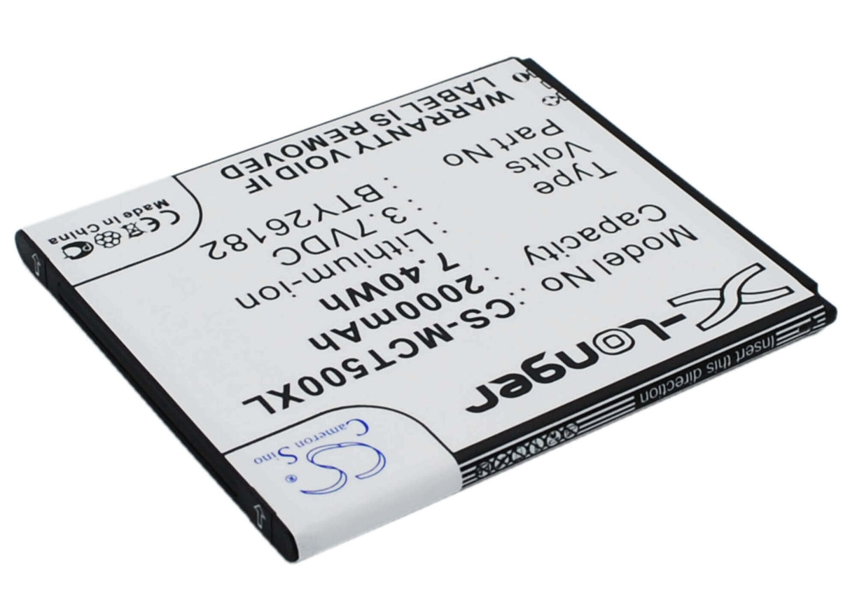 3.7V, Li-ion, 2000mAh, SmartPhone battery fits Mobistel, Bty26182, Cynus T5, Mt-9201b, 7.4Wh Mobile, SmartPhone Cameron Sino Technology Limited (Smartphone)