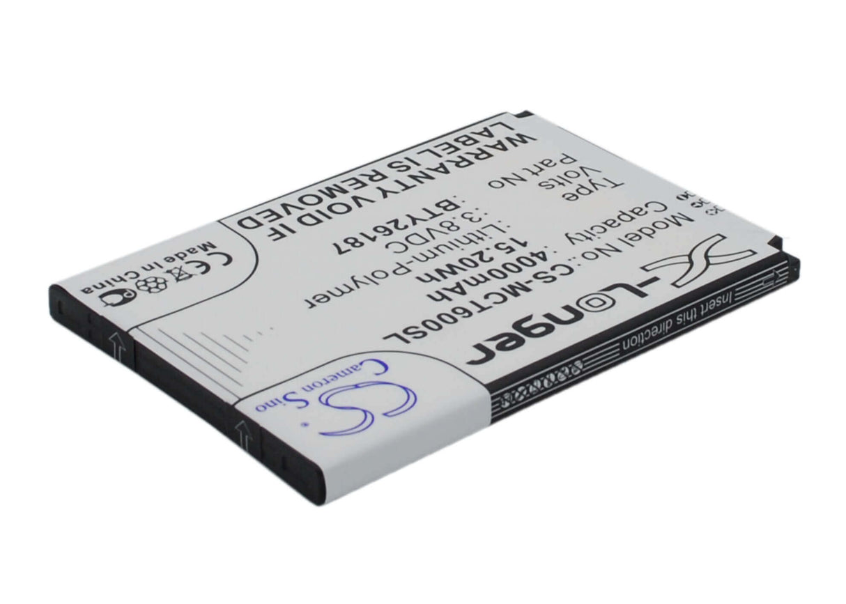 3.8V, Li-Polymer, 4000mAh, SmartPhone battery fits Mobistel, Bty26187, Cynus T6, 15.2Wh Mobile, SmartPhone Cameron Sino Technology Limited (Smartphone)