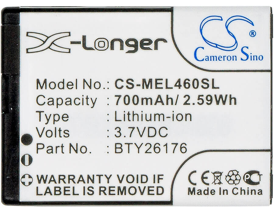 3,7V, Li-ion, 700mAh, batterie de smartphone compatible avec Mobistel, Bty26176, El460, El460 Dual, 2,59Wh Mobile, Smartphone Cameron Sino Technology Limited (Smartphone)