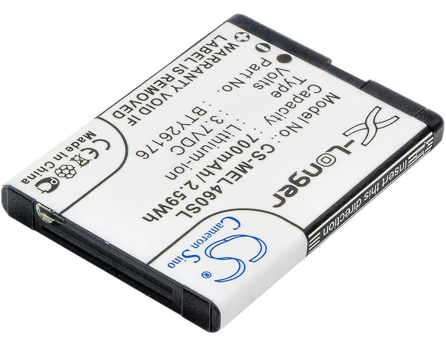 3,7V, Li-ion, 700mAh, batterie de smartphone compatible avec Mobistel, Bty26176, El460, El460 Dual, 2,59Wh Mobile, Smartphone Cameron Sino Technology Limited (Smartphone)