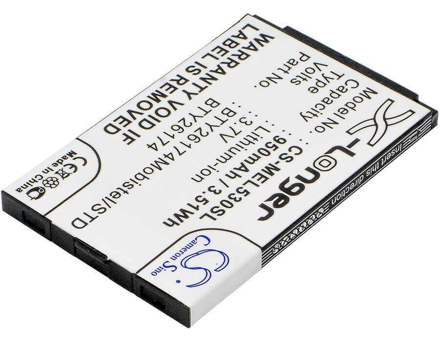 3.7V, Li-ion, 950mAh, SmartPhone battery fits Mobistel, Bty26174, El530, El530 Dual, 3.52Wh Mobile, SmartPhone Cameron Sino Technology Limited (Smartphone)