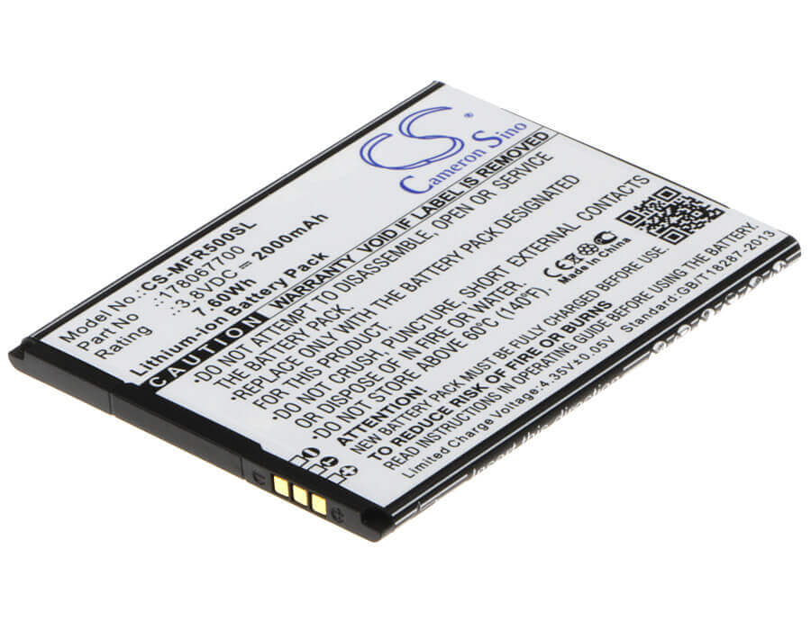 3.8V, Li-ion, 2000mAh, SmartPhone battery fits Sfr, Mobiwire, Kazam, 178067700, Thunder 350l, 7.6Wh Mobile, SmartPhone Cameron Sino Technology Limited (Smartphone)