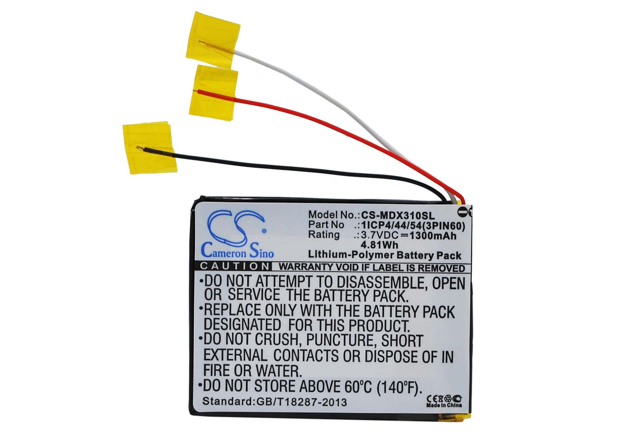 3.7V, Li-Polymer, 1300mAh, batterie GPS compatible avec Modecom, 1icp4/44/54(3pin60, Mx3 Hd, 4.81Wh GPS, Navigator Cameron Sino Technology Limited
