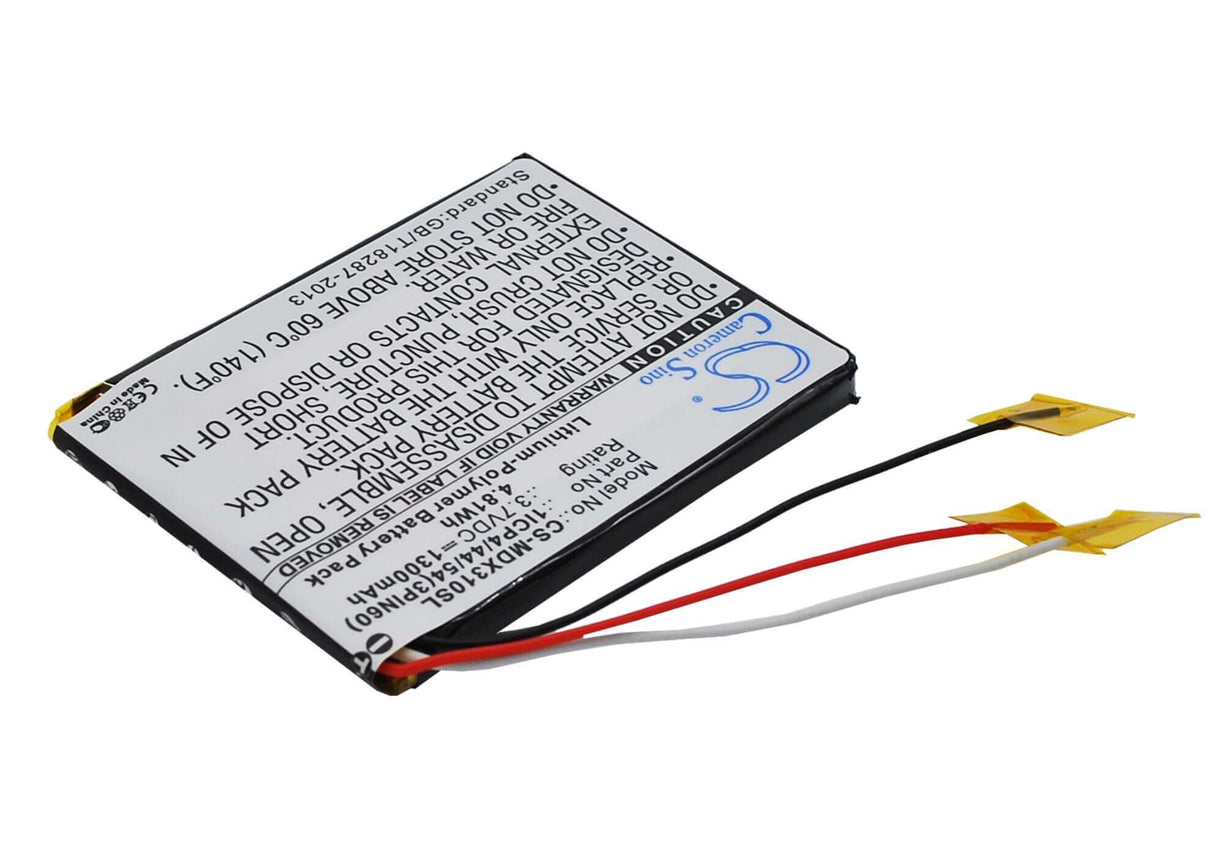 3.7V, Li-Polymer, 1300mAh, batterie GPS compatible avec Modecom, 1icp4/44/54(3pin60, Mx3 Hd, 4.81Wh GPS, Navigator Cameron Sino Technology Limited