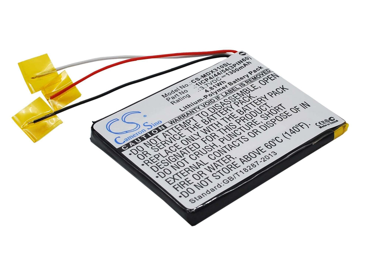 3.7V, Li-Polymer, 1300mAh, batterie GPS compatible avec Modecom, 1icp4/44/54(3pin60, Mx3 Hd, 4.81Wh GPS, Navigator Cameron Sino Technology Limited
