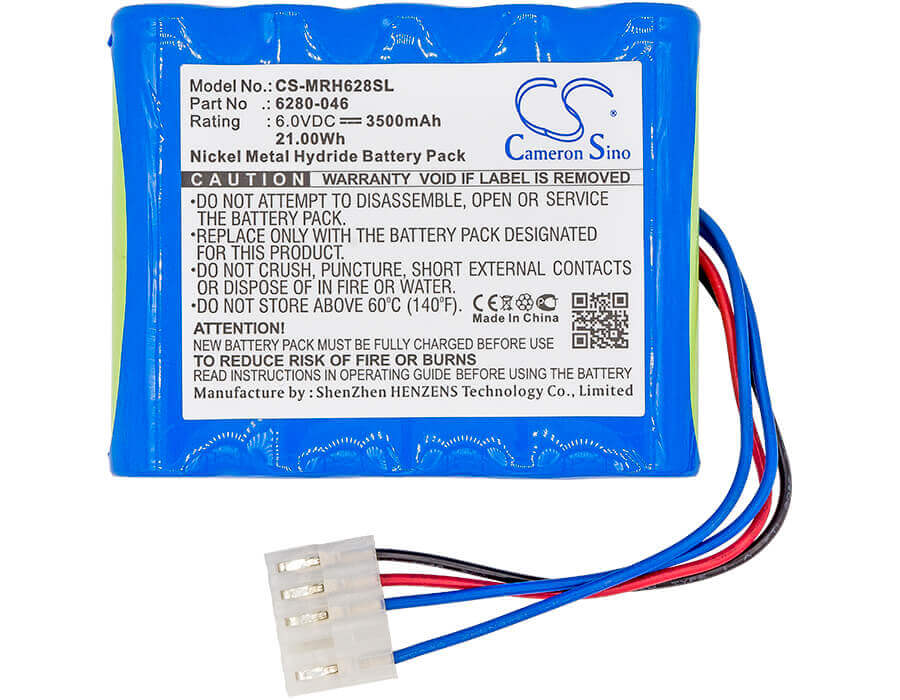 6.0V, Ni-MH, 3500mAh, Batterie d'équipement compatible avec Monarch, 6280-046, BBL, Bbx, 21Wh Équipement, Enquête, Test Cameron Sino Technology Limited