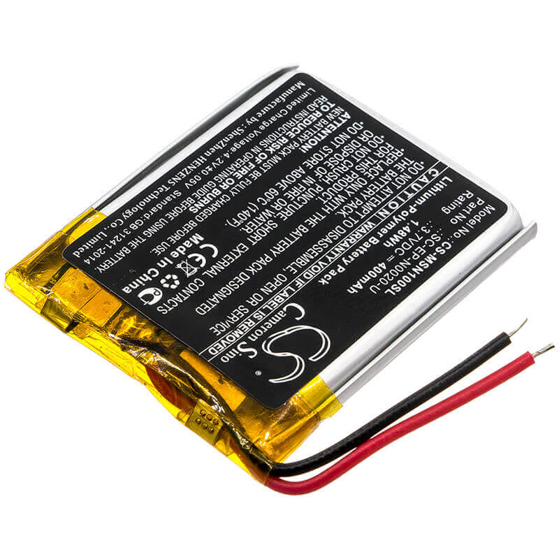 3.7V, Li-Polymer, 400mAh, Headset battery fits Monster, Sc-ep-n0020-u, Ncredible 1, Ncredible Ntune, 1.48Wh Wireless Headset Cameron Sino Technology Limited