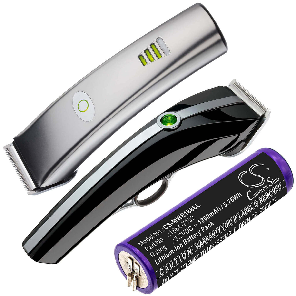 3.2V, LiFePO4, 1800mAh, Shaver battery fits Moser, 1884-7102, 1884 Li+pro, Ermila 1884, 5.76Wh Shaver Cameron Sino Technology Limited