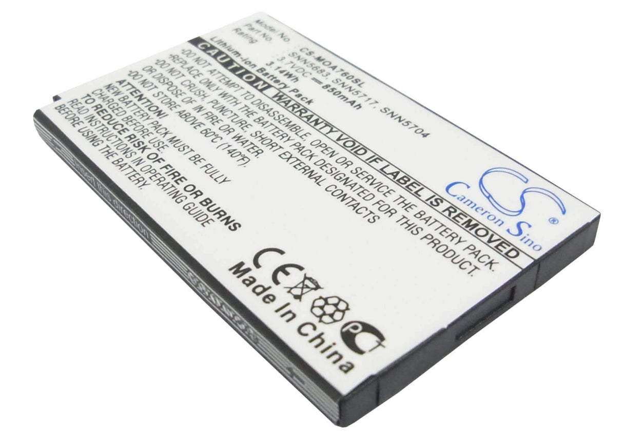 3.7V, Li-ion, 850mAh, SmartPhone battery fits Motorola, Snn5683, A630, A760, 3.15Wh Mobile, SmartPhone Cameron Sino Technology Limited (Smartphone)